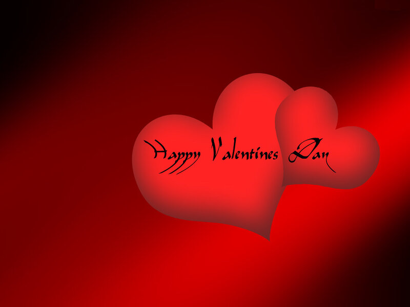 Three Red Hearts — Romantic, Digital Art, Text