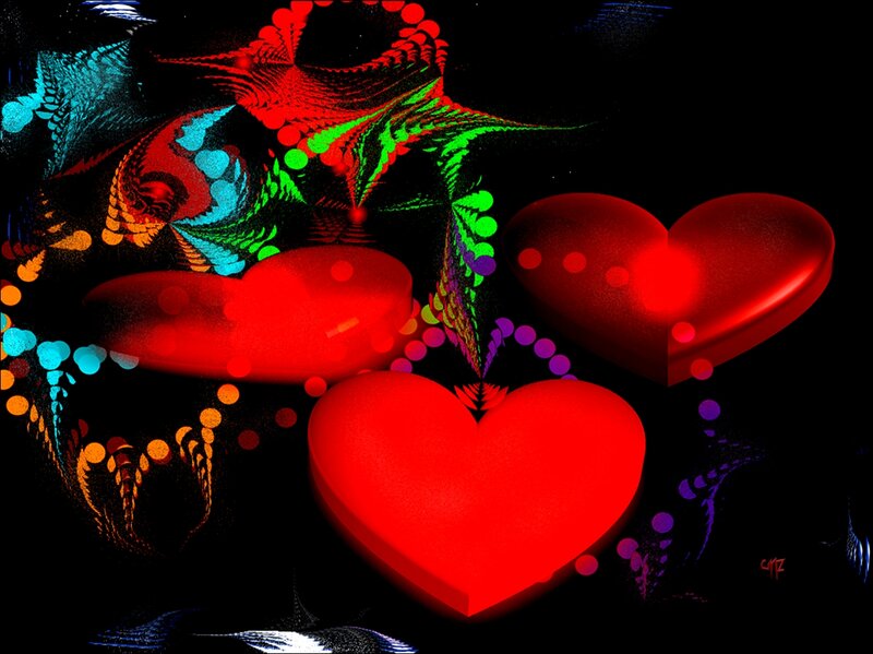 Three Red Hearts — Vibrant