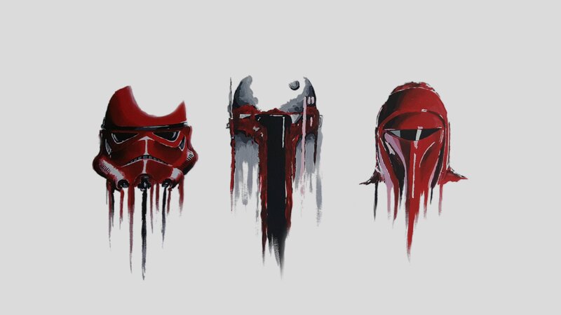 Three Red Helmets