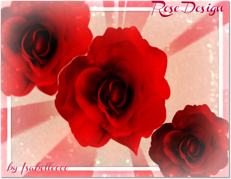 Three Red Roses — Romantic, Digital Art, Flowers
