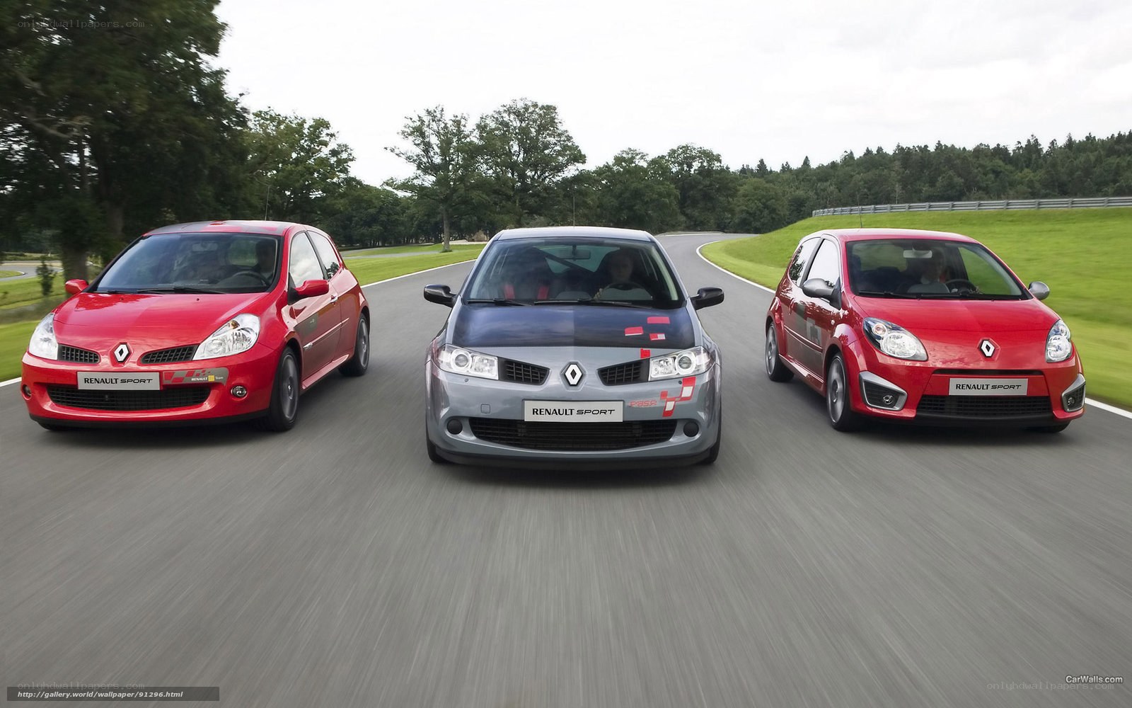Three Renault Sport cars on a track