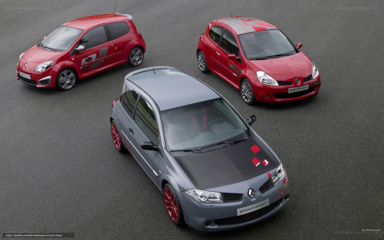 Three Renault Sport cars