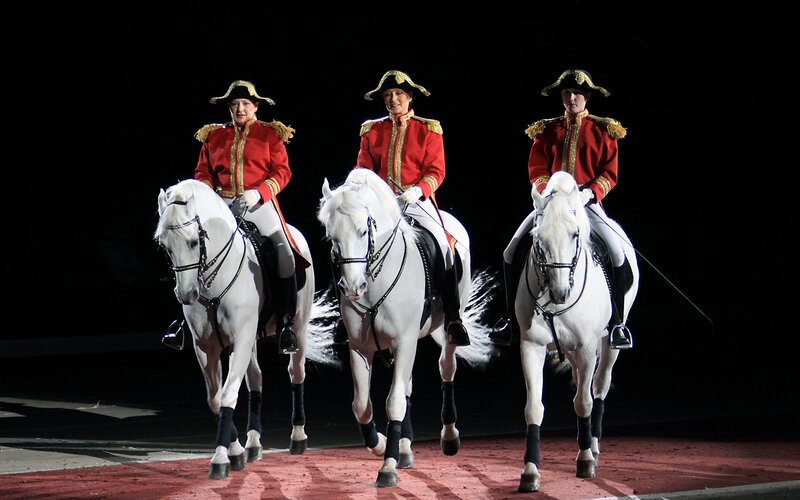 Three Riders on White Horses