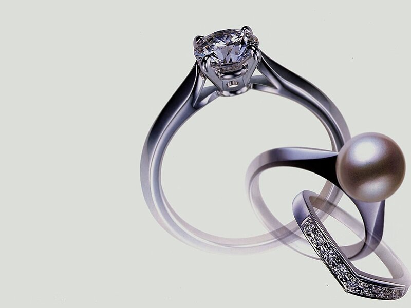 Three Rings with Gemstones