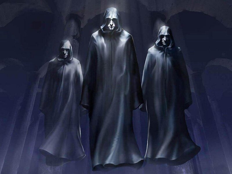 Three Robed Figures — Gray