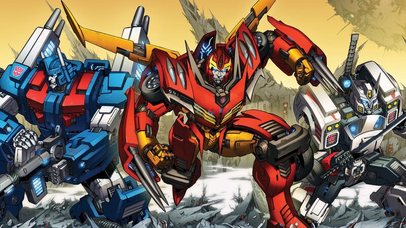 Three Robot Characters — Red