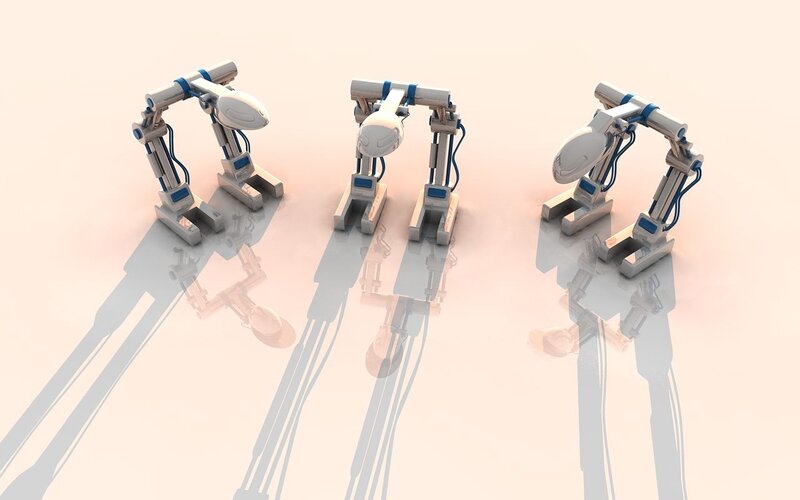 Three Robotic Arms