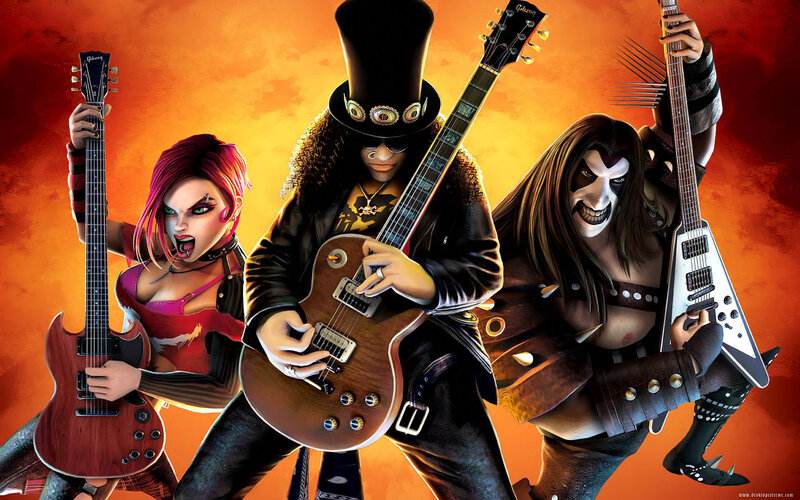 Three Rock Musicians — Orange