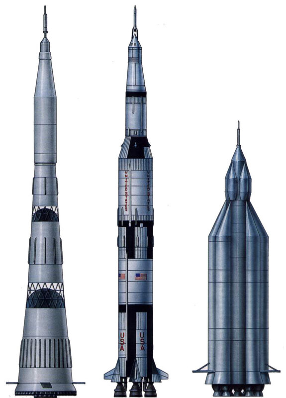 Three rocket designs