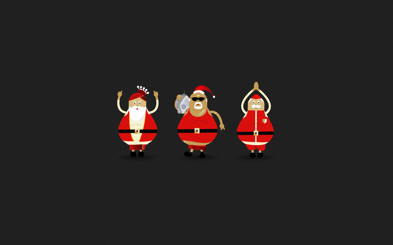 Three Santa Claus Characters