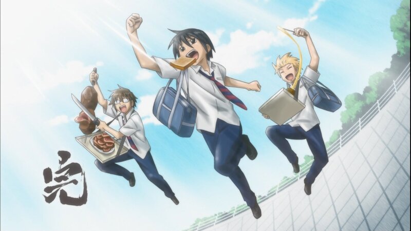 Three Schoolboys Running