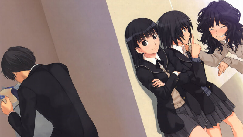 Three Schoolgirls and a Boy — Black