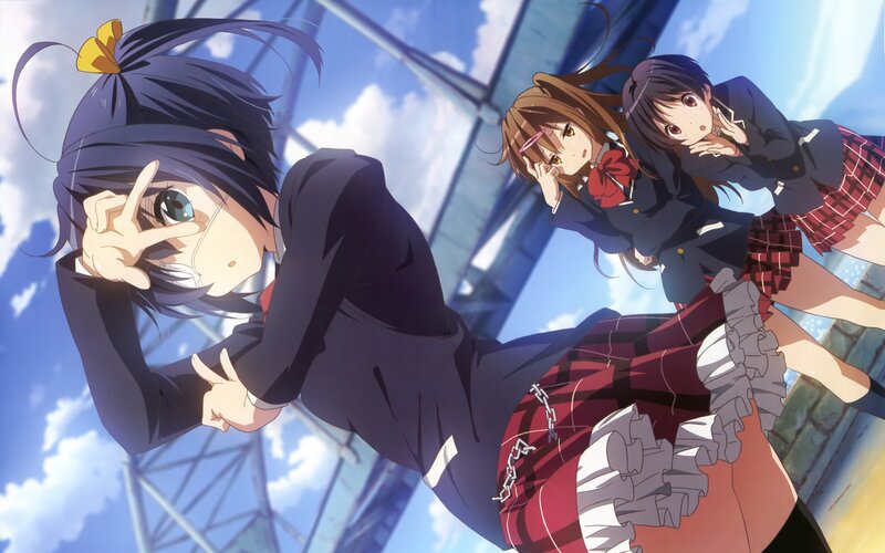 Three Schoolgirls in Motion