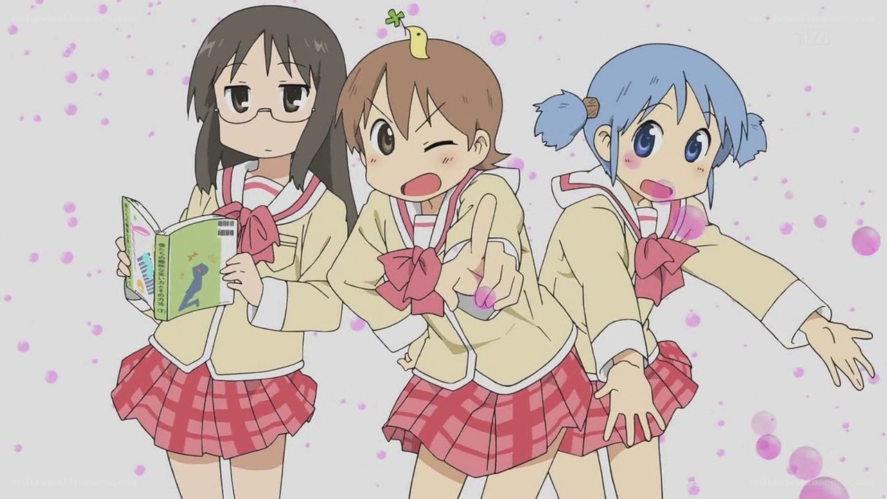three schoolgirls in uniform