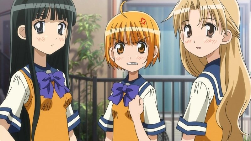 three schoolgirls in uniform