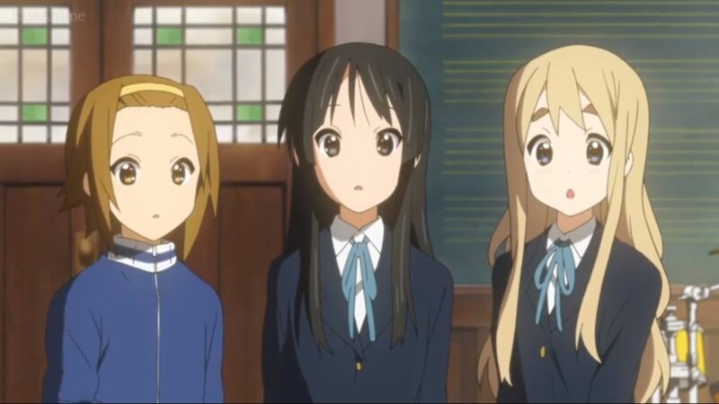 Three Schoolgirls in Uniform — Blue, Neutral