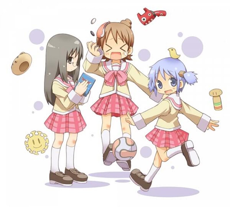 Three Schoolgirls Playing