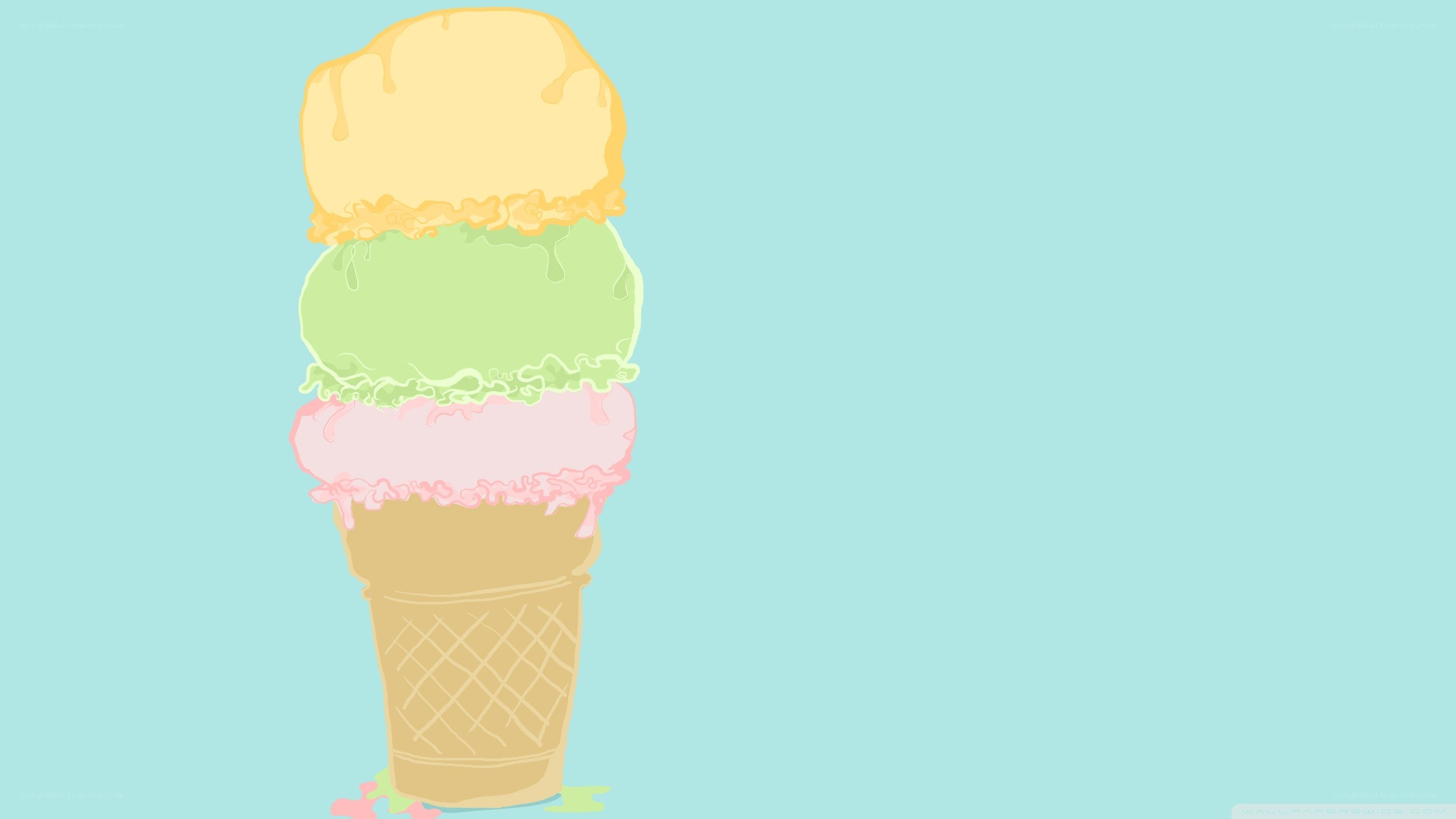 three-scoop ice cream cone