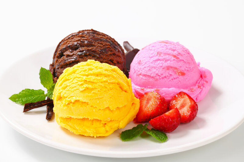 Three Scoops of Ice Cream — Yellow