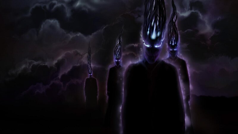 Three Shadowy Figures — Black
