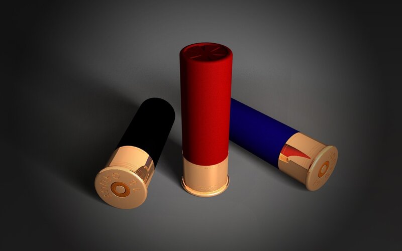 three shotgun shells