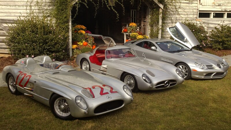 Three Silver Mercedes Cars