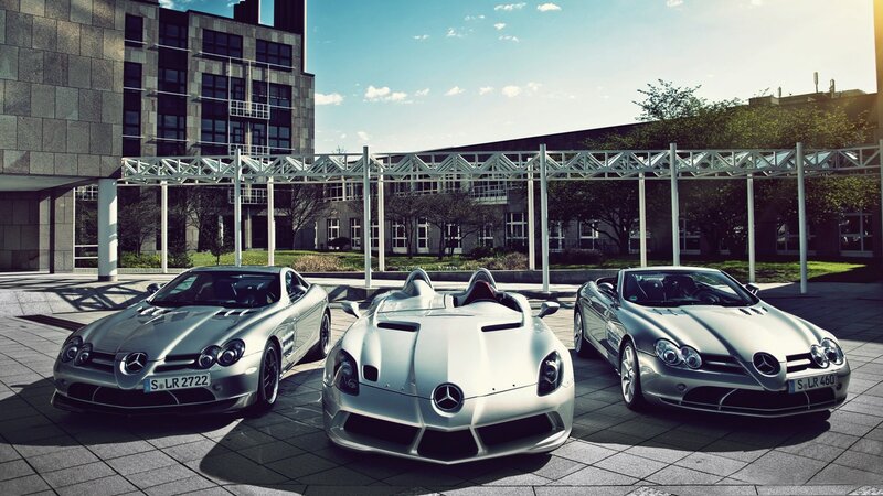 Three Silver Sports Cars — Dramatic, Afternoon