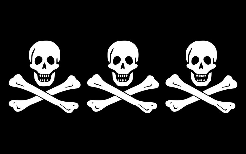 Three Skull and Crossbones