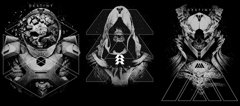 Three Skull Figures
