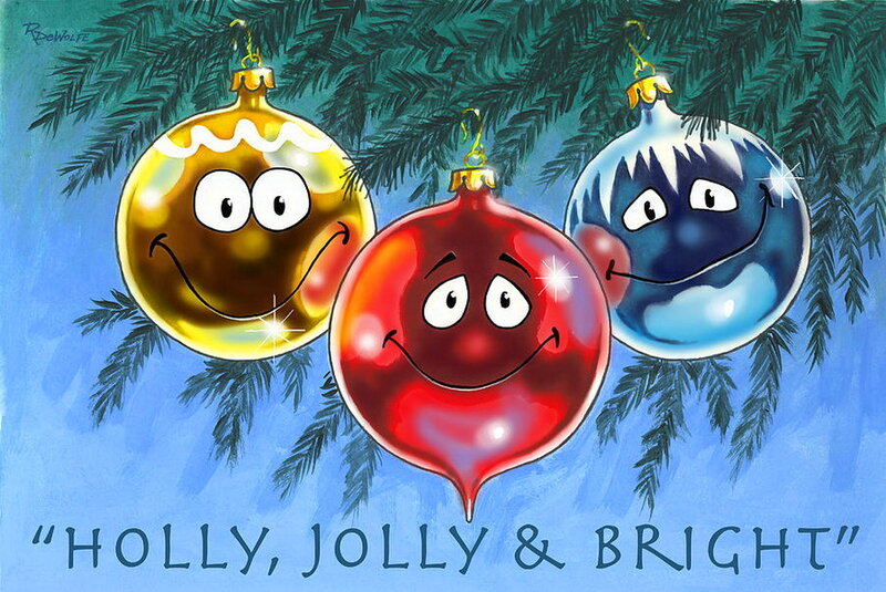 Three Smiling Ornaments