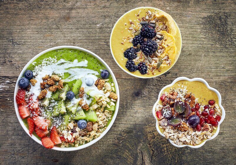 Three Smoothie Bowls