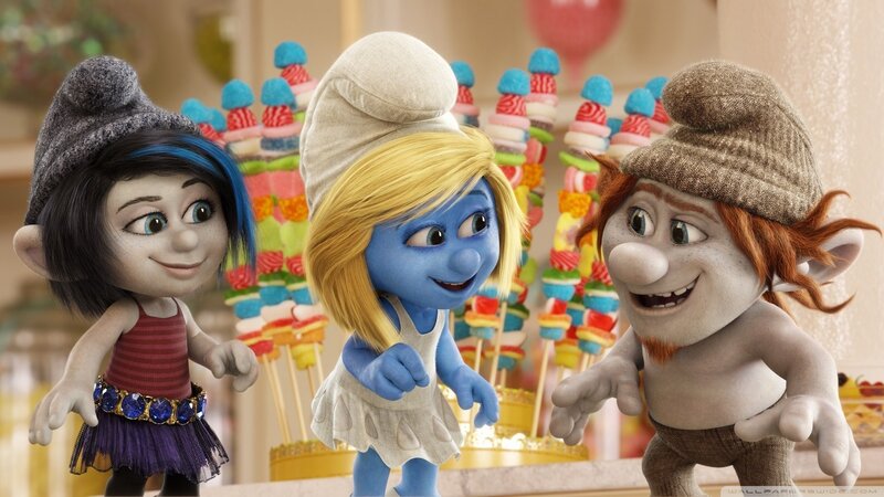Three Smurfs in a Candy Shop — Blue