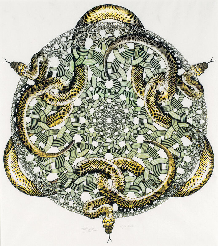 Three Snakes in a Mandala