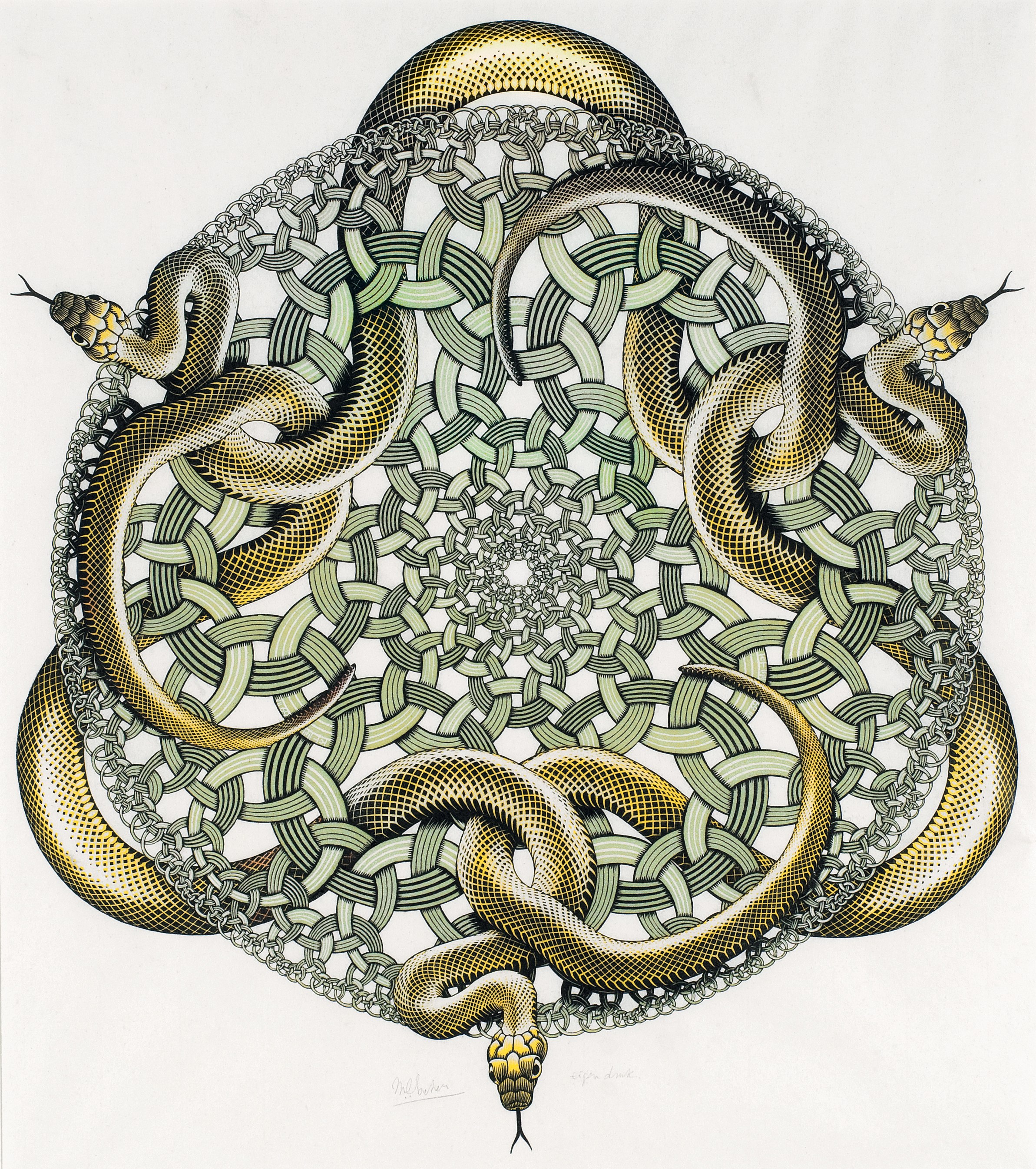 Three Snakes in a Mandala