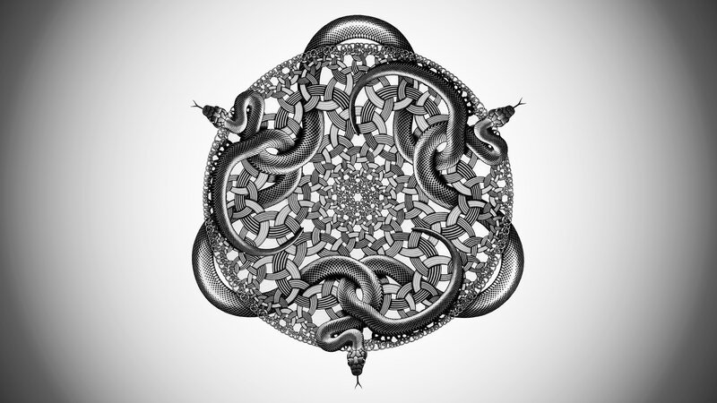 Three Snakes in Knotwork