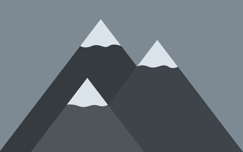 Three Snow-capped Mountains — Gray