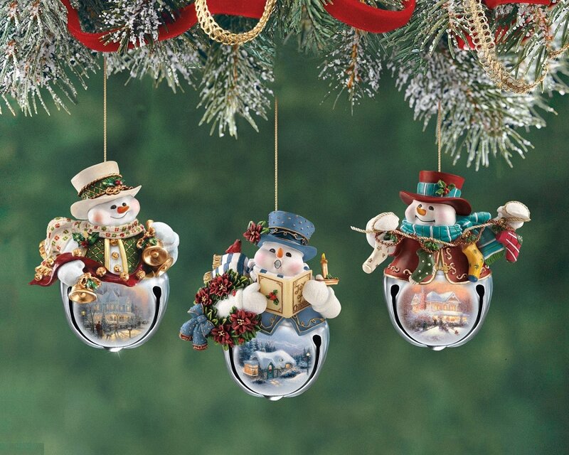 Three Snowman Ornaments