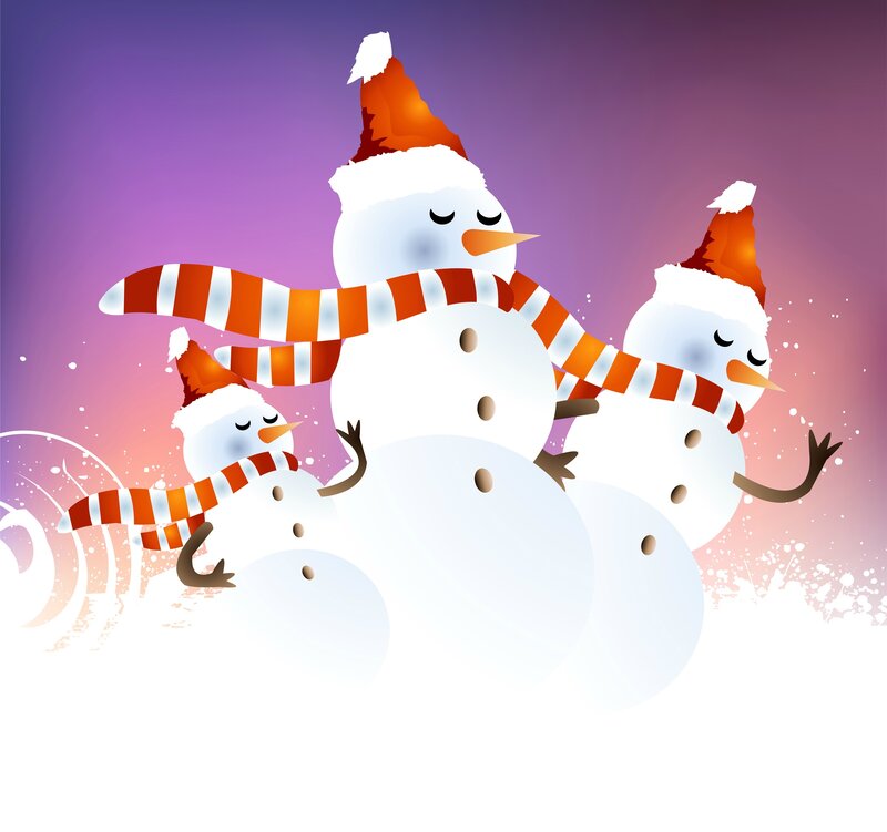 Three Snowmen Dancing