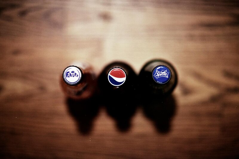 Three Soda Bottles