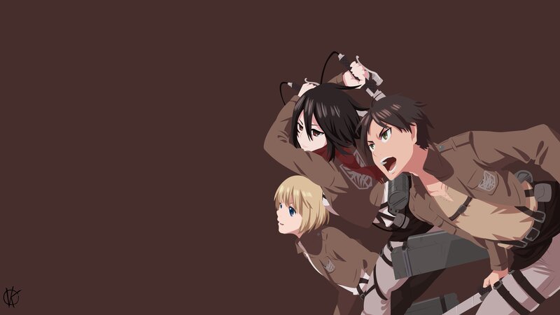Three Soldiers in Motion — Brown, Dramatic