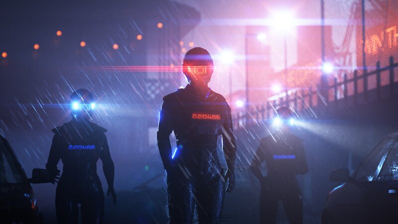 Three Soldiers in Rain