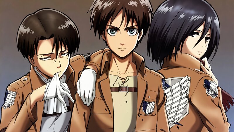 Three Soldiers in Uniform — Brown