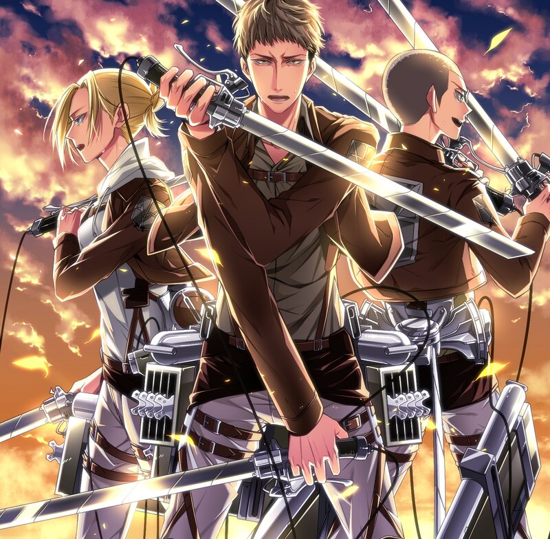 Three Soldiers with Swords