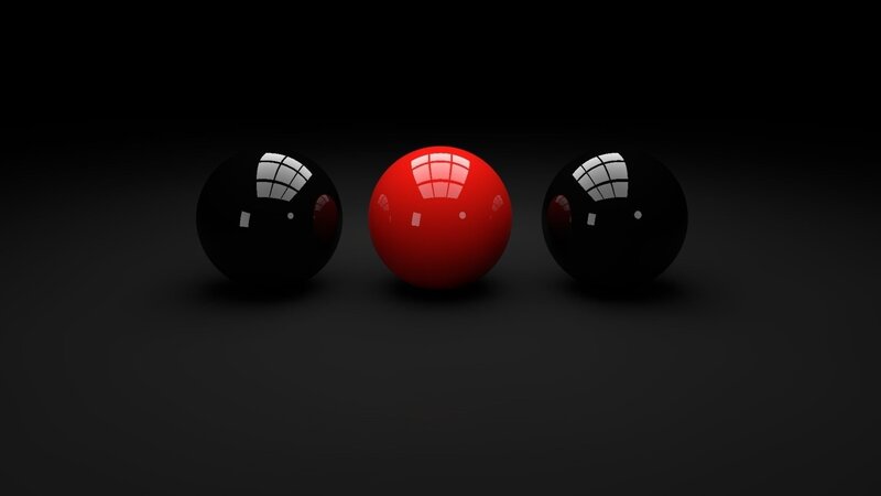Three spheres in dark space