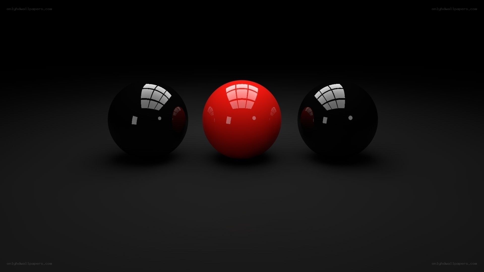 Three spheres in dark space