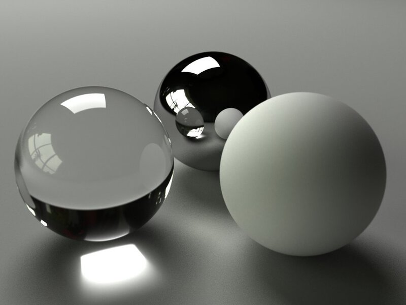 Three Spheres on Gray Surface