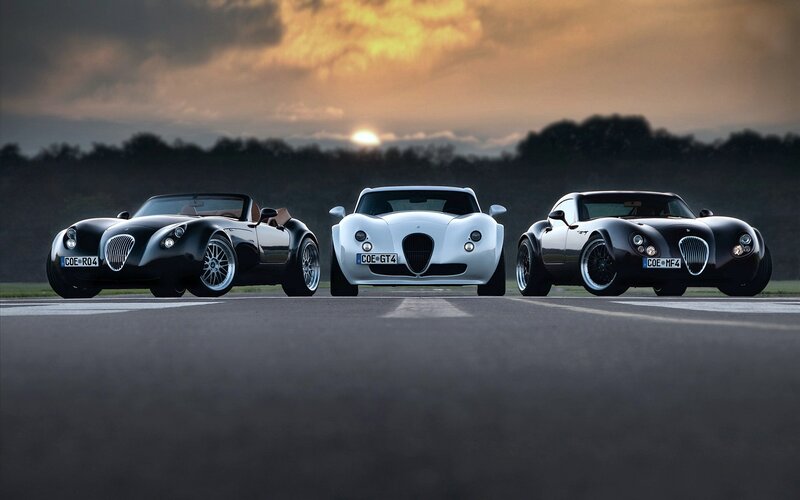 Three Sports Cars — Black, Dramatic