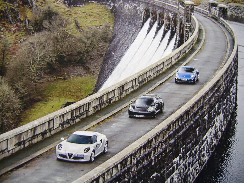 Three Sports Cars on Dam