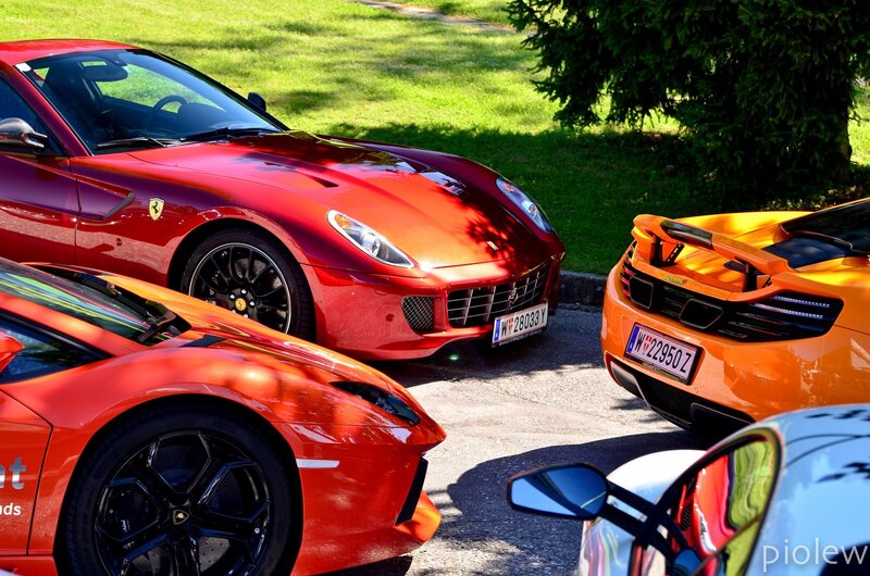 Three Sports Cars — Red
