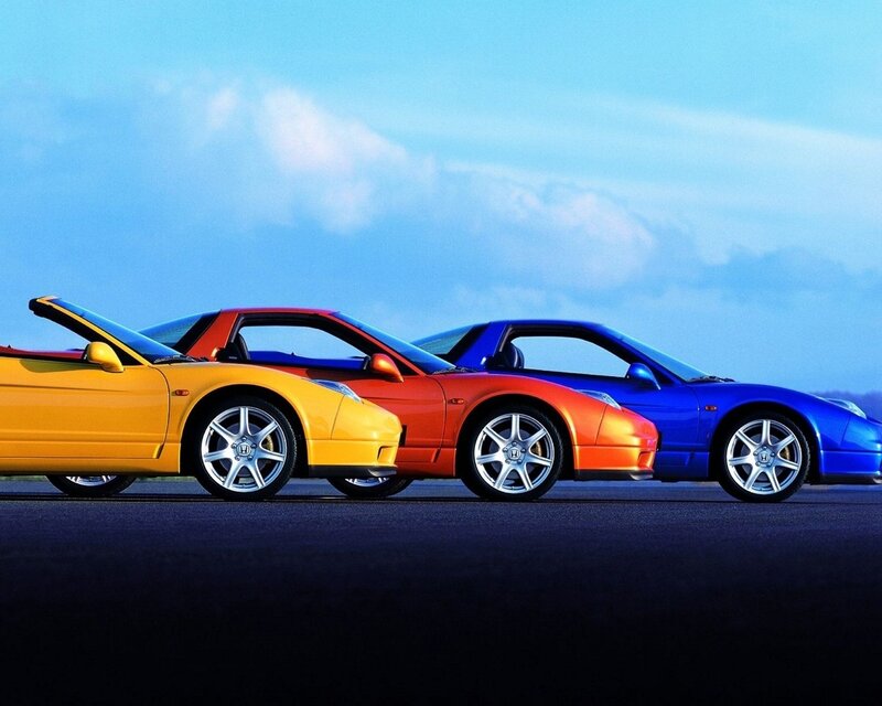 Three Sports Cars — Yellow, Dynamic